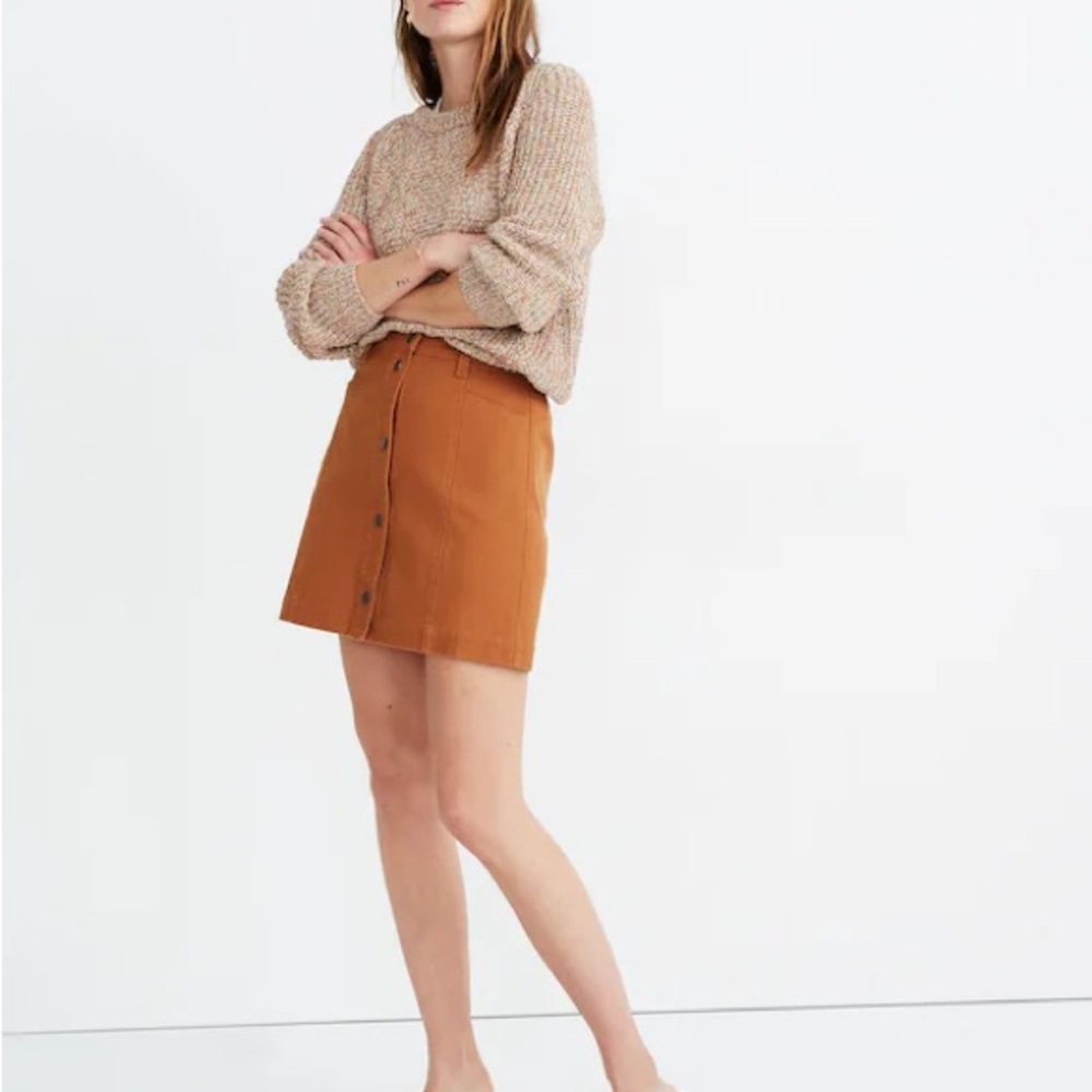Madewell Button-Front Skirt